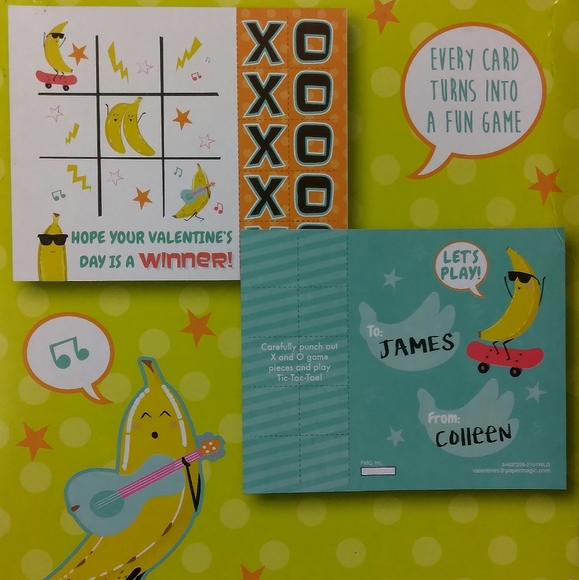 NIB | 20 Banana 🍌 Tic-tac-toe Valentine's - Picture 6 of 11